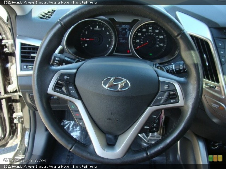 Black/Red Interior Steering Wheel for the 2012 Hyundai Veloster  #86296587