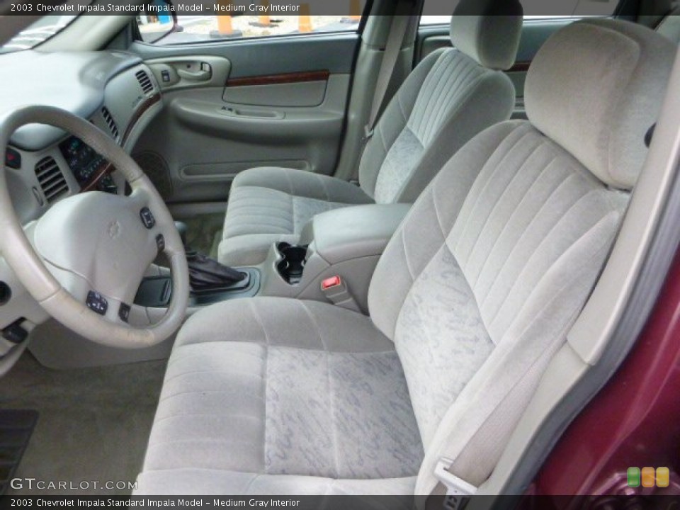 Medium Gray Interior Front Seat for the 2003 Chevrolet Impala  #86299140
