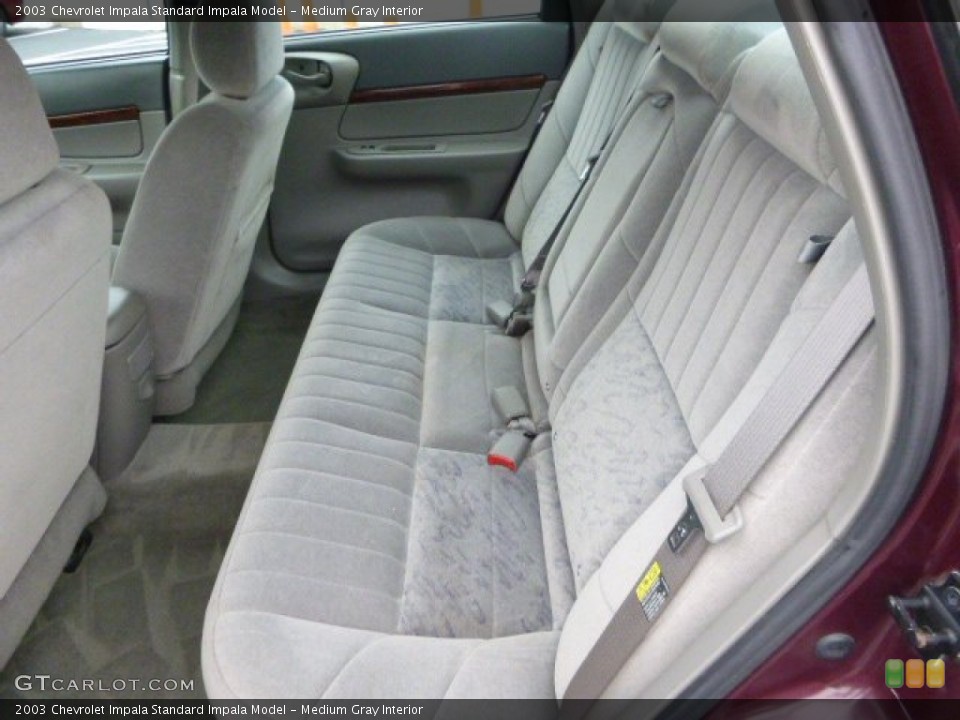 Medium Gray Interior Rear Seat for the 2003 Chevrolet Impala  #86299157