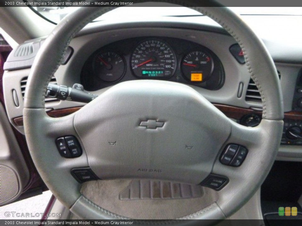Medium Gray Interior Steering Wheel for the 2003 Chevrolet Impala  #86299281