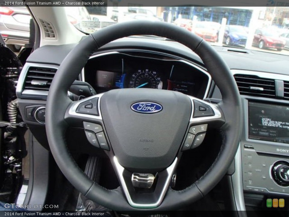 Charcoal Black Interior Steering Wheel for the 2014 Ford Fusion Titanium AWD #86300502