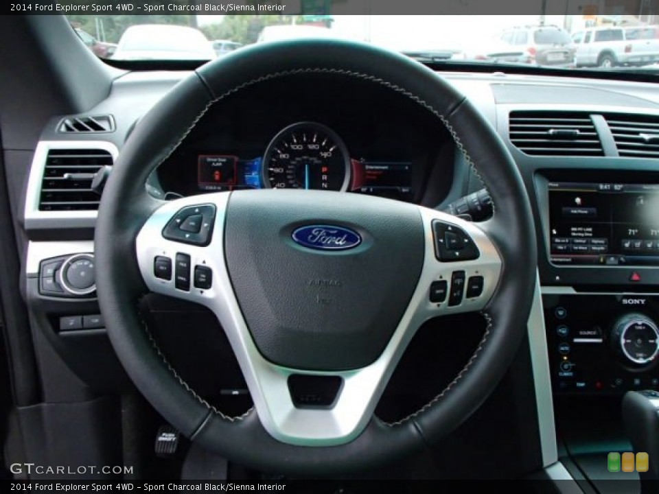 Sport Charcoal Black/Sienna Interior Steering Wheel for the 2014 Ford Explorer Sport 4WD #86300525