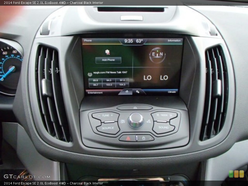 Charcoal Black Interior Controls for the 2014 Ford Escape SE 2.0L EcoBoost 4WD #86300937