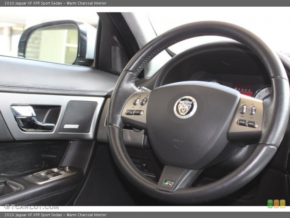 Warm Charcoal Interior Steering Wheel for the 2010 Jaguar XF XFR Sport Sedan #86302974