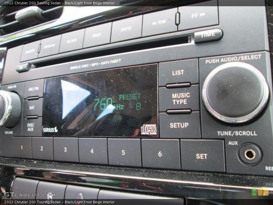 Black/Light Frost Beige Interior Audio System for the 2013 Chrysler 200 Touring Sedan #86305584