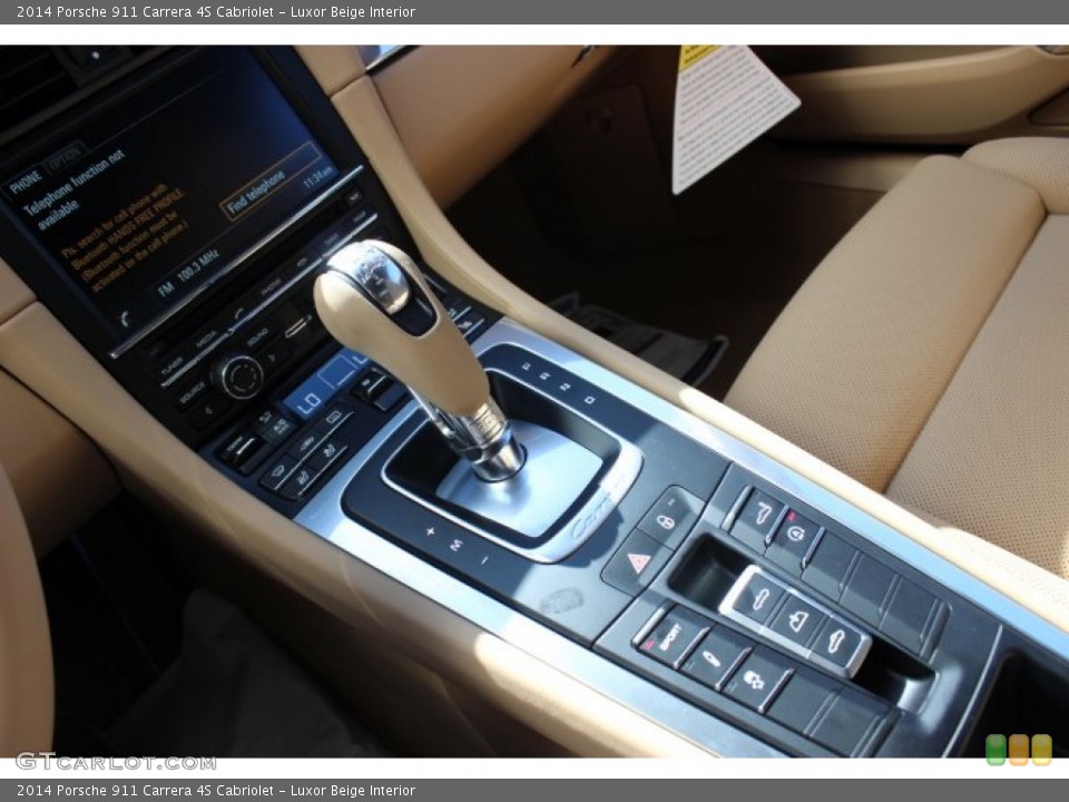 Luxor Beige Interior Controls for the 2014 Porsche 911 Carrera 4S Cabriolet #86308907