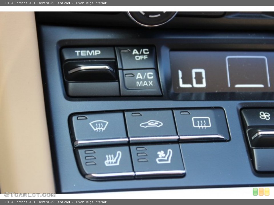 Luxor Beige Interior Controls for the 2014 Porsche 911 Carrera 4S Cabriolet #86308989