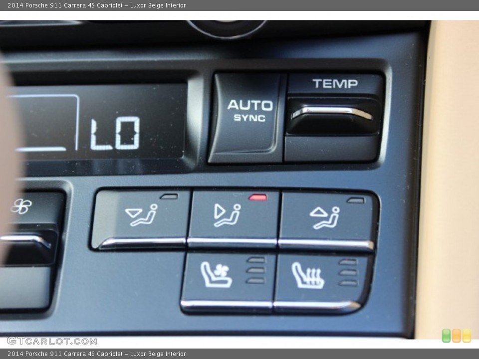 Luxor Beige Interior Controls for the 2014 Porsche 911 Carrera 4S Cabriolet #86309004