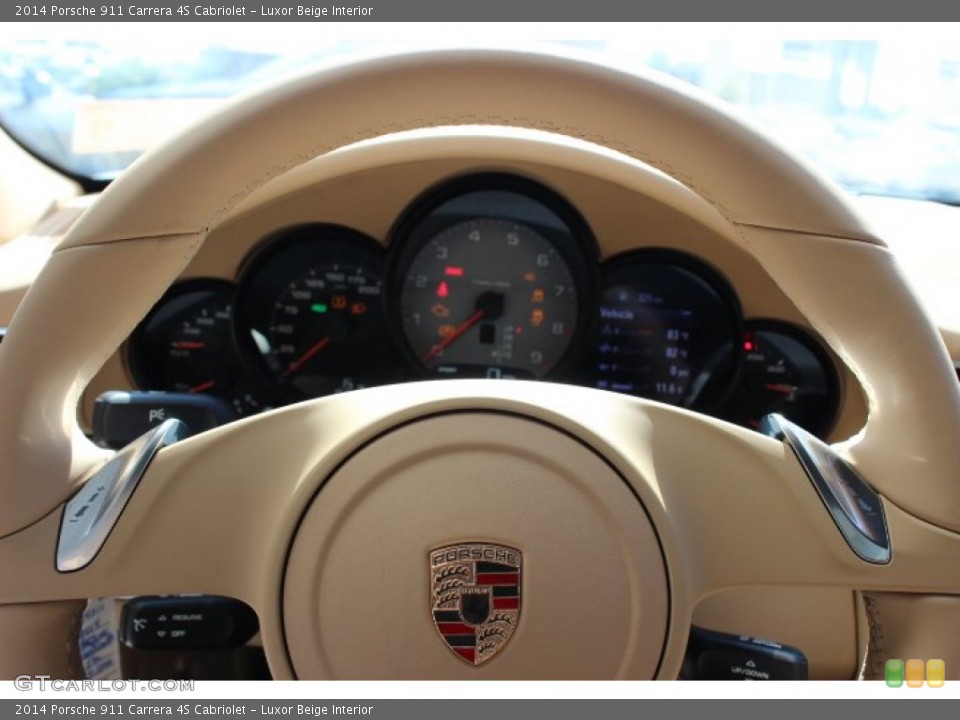 Luxor Beige Interior Steering Wheel for the 2014 Porsche 911 Carrera 4S Cabriolet #86309025