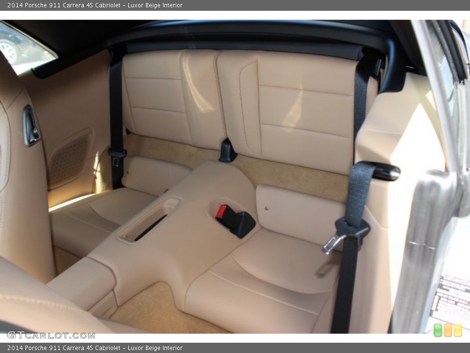 Luxor Beige Interior Rear Seat for the 2014 Porsche 911 Carrera 4S Cabriolet #86309055