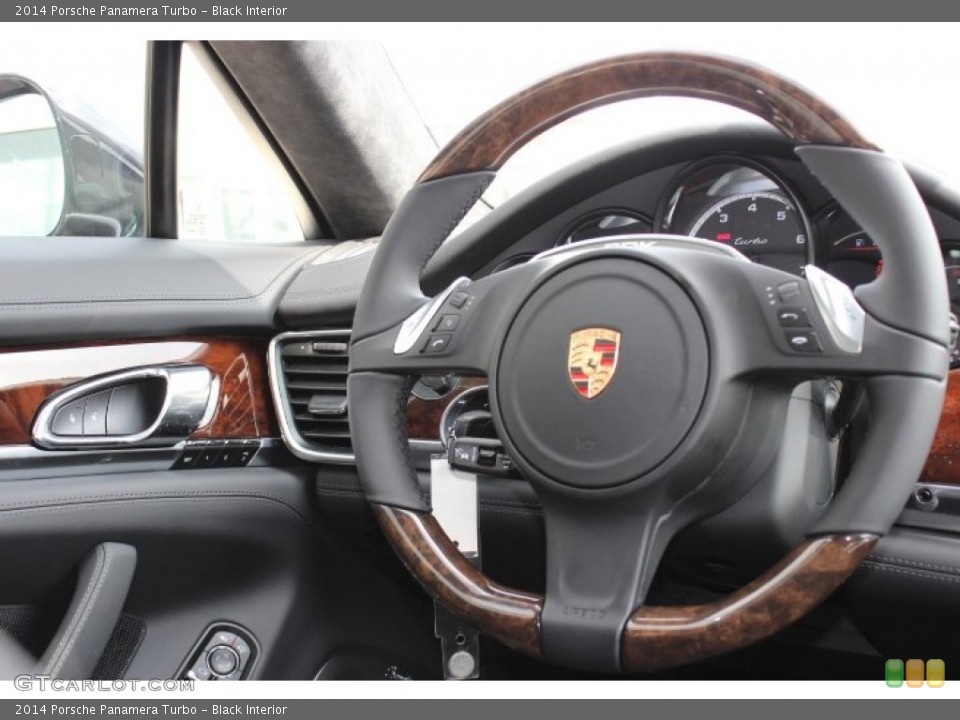 Black Interior Steering Wheel for the 2014 Porsche Panamera Turbo #86309973