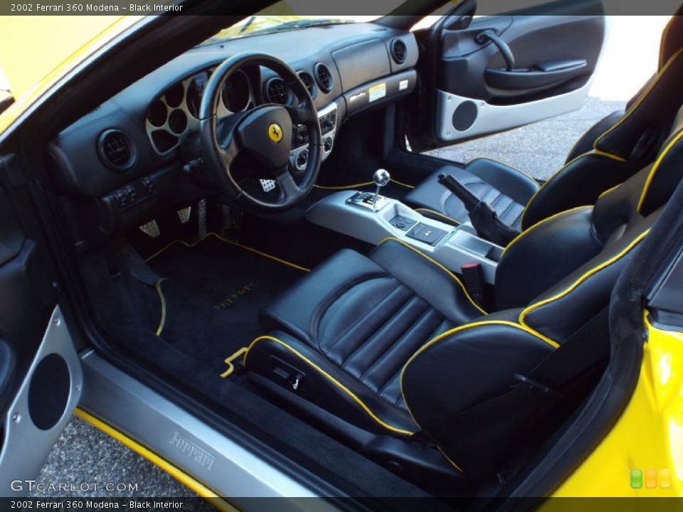 Black 2002 Ferrari 360 Interiors