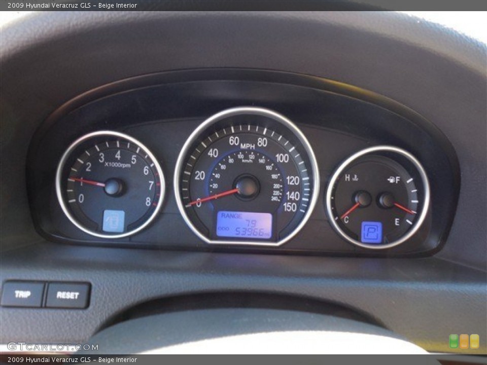 Beige Interior Gauges for the 2009 Hyundai Veracruz GLS #86317519