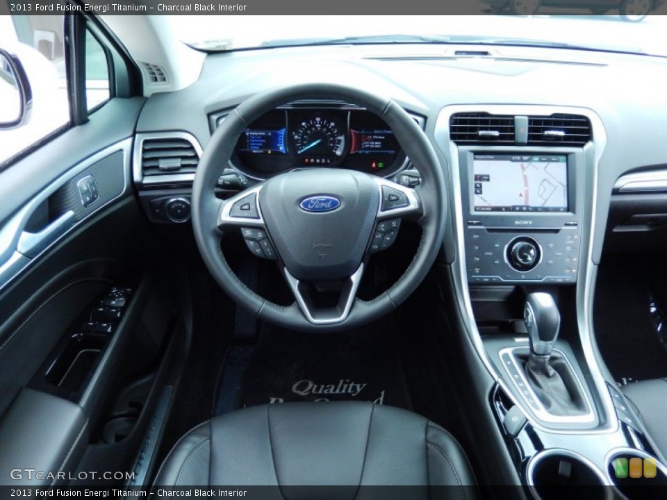Charcoal Black Interior Dashboard for the 2013 Ford Fusion Energi Titanium #86325613