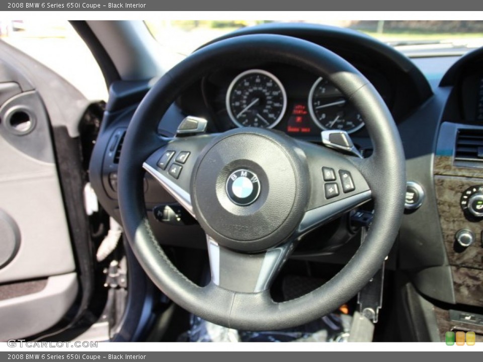 Black Interior Steering Wheel for the 2008 BMW 6 Series 650i Coupe #86338492