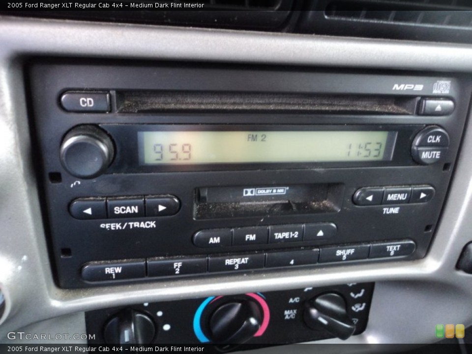Medium Dark Flint Interior Audio System for the 2005 Ford Ranger XLT Regular Cab 4x4 #86338618