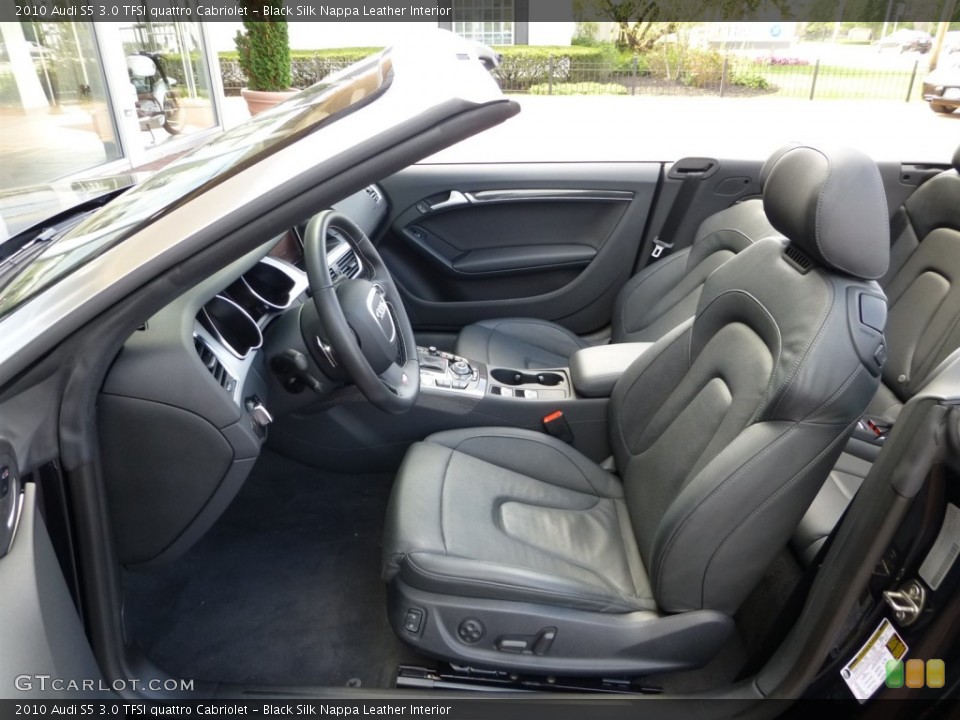 Black Silk Nappa Leather Interior Front Seat for the 2010 Audi S5 3.0 TFSI quattro Cabriolet #86338624