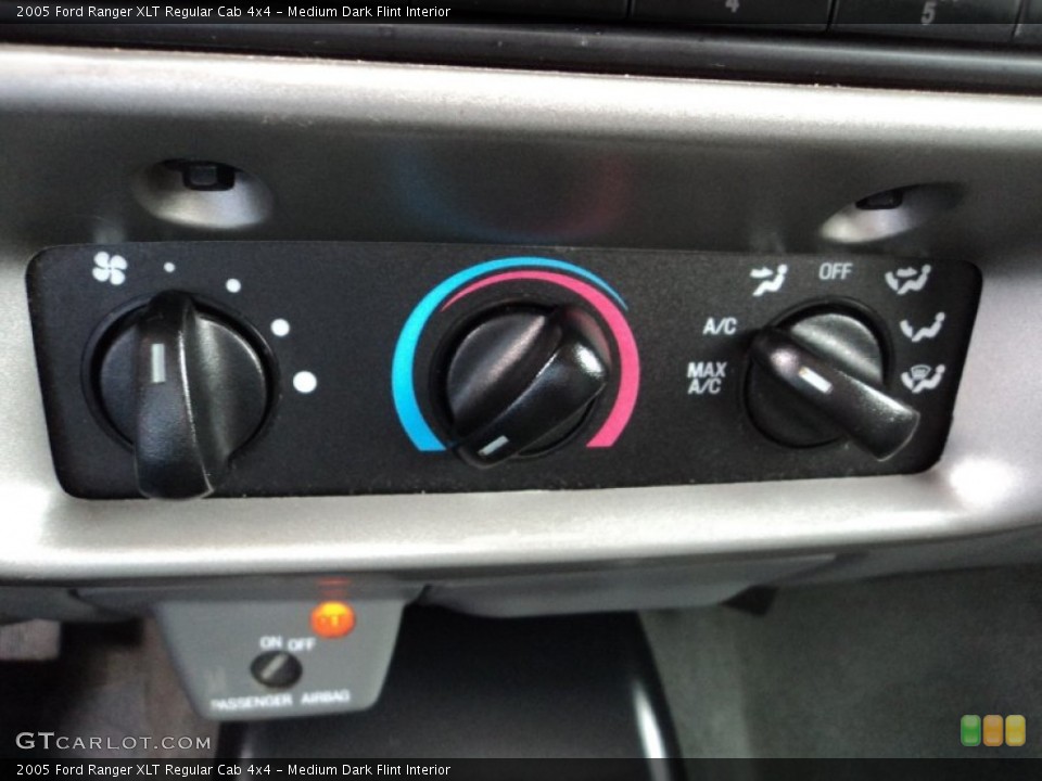 Medium Dark Flint Interior Controls for the 2005 Ford Ranger XLT Regular Cab 4x4 #86338642