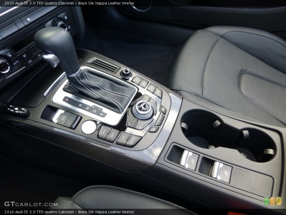 Black Silk Nappa Leather Interior Transmission for the 2010 Audi S5 3.0 TFSI quattro Cabriolet #86339005