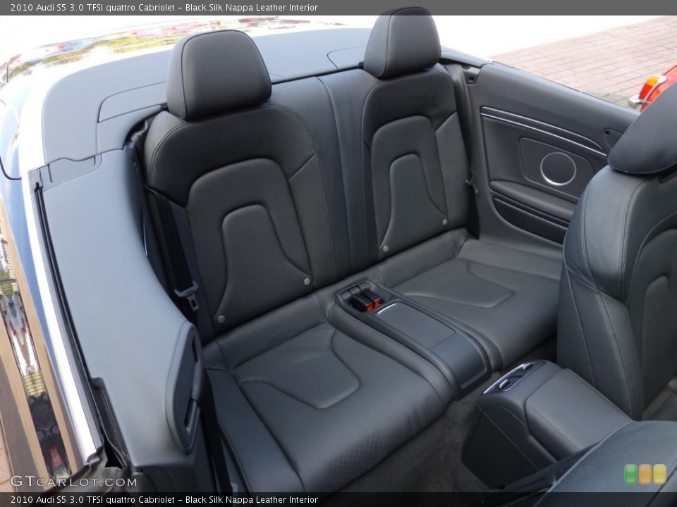 Black Silk Nappa Leather Interior Rear Seat for the 2010 Audi S5 3.0 TFSI quattro Cabriolet #86339050