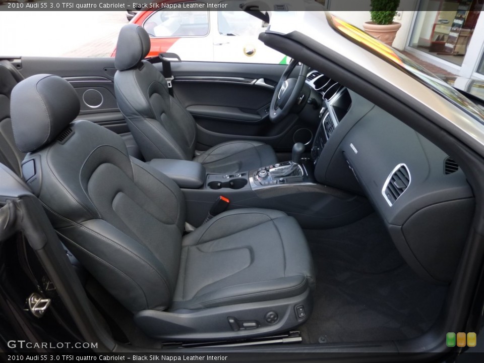 Black Silk Nappa Leather Interior Front Seat for the 2010 Audi S5 3.0 TFSI quattro Cabriolet #86339170