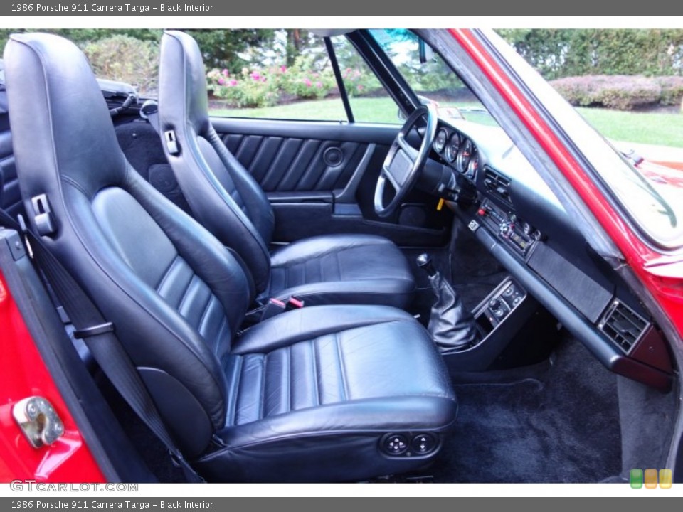 Black Interior Front Seat for the 1986 Porsche 911 Carrera Targa #86339773