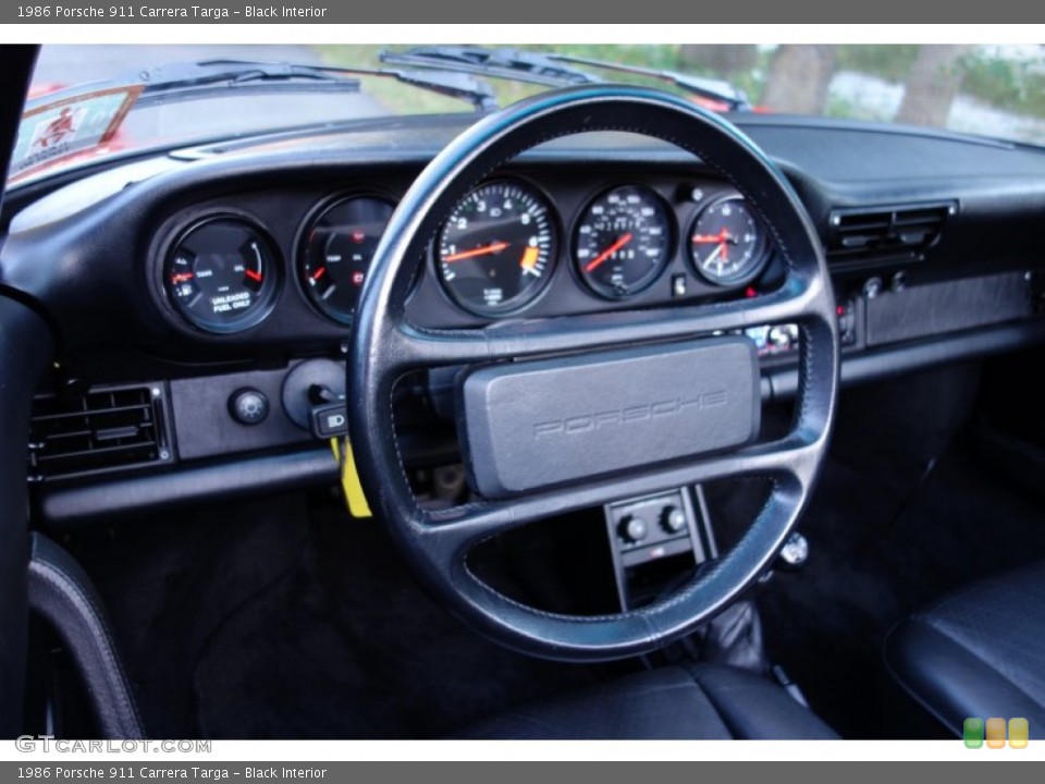 Black Interior Steering Wheel for the 1986 Porsche 911 Carrera Targa #86339872