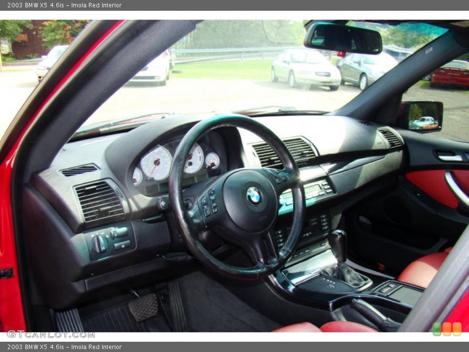 Imola Red Interior Dashboard for the 2003 BMW X5 4.6is #86347171