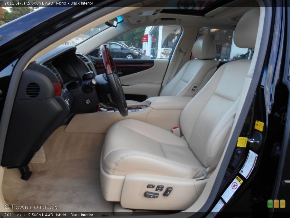 Black Interior Front Seat for the 2011 Lexus LS 600h L AWD Hybrid #86350672