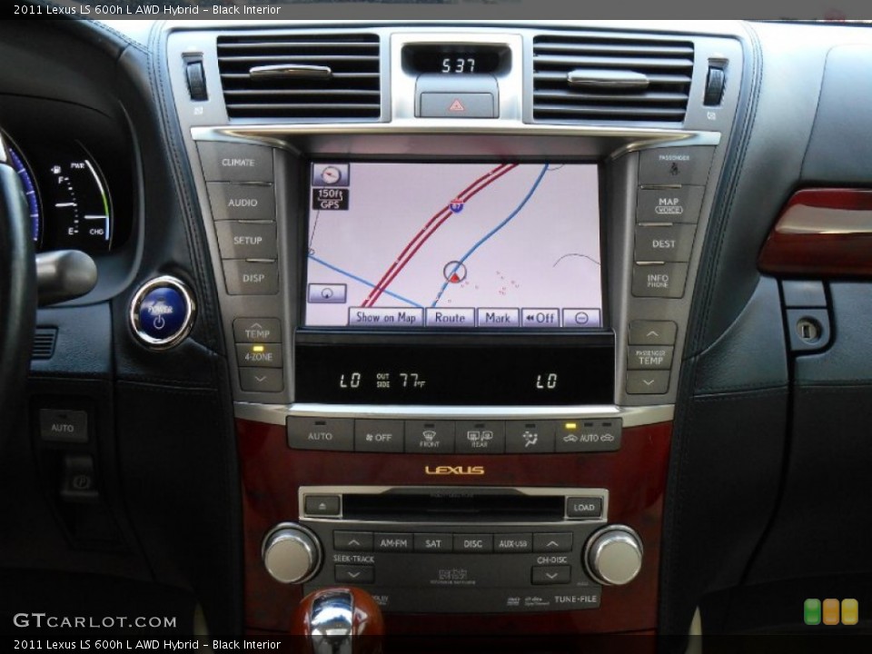 Black Interior Navigation for the 2011 Lexus LS 600h L AWD Hybrid #86350744