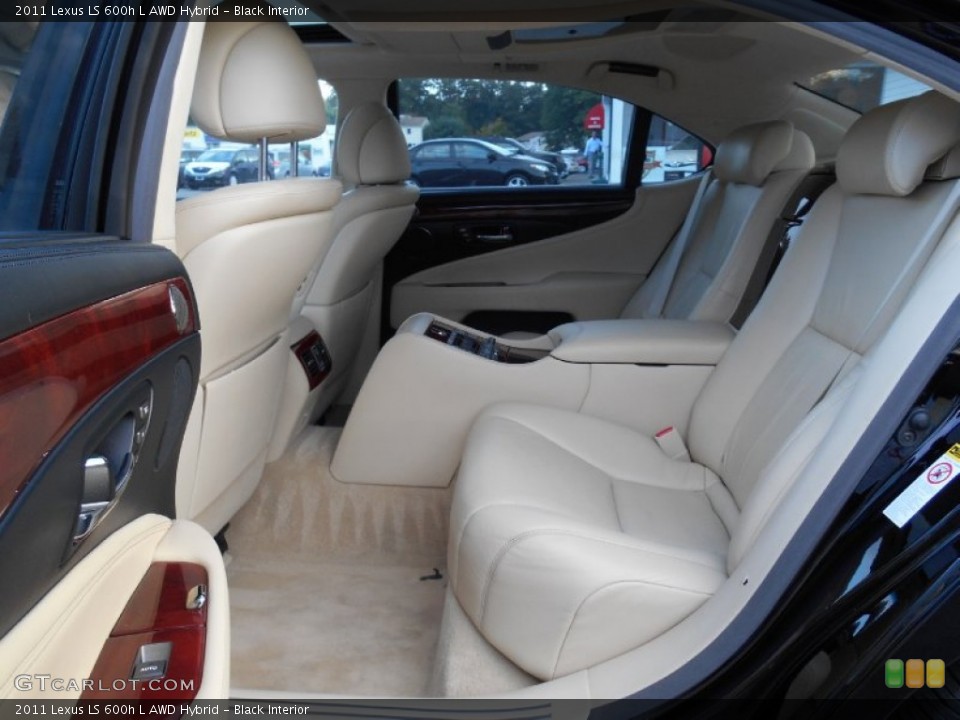 Black Interior Rear Seat for the 2011 Lexus LS 600h L AWD Hybrid #86350774