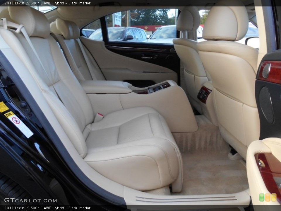 Black Interior Rear Seat for the 2011 Lexus LS 600h L AWD Hybrid #86350801