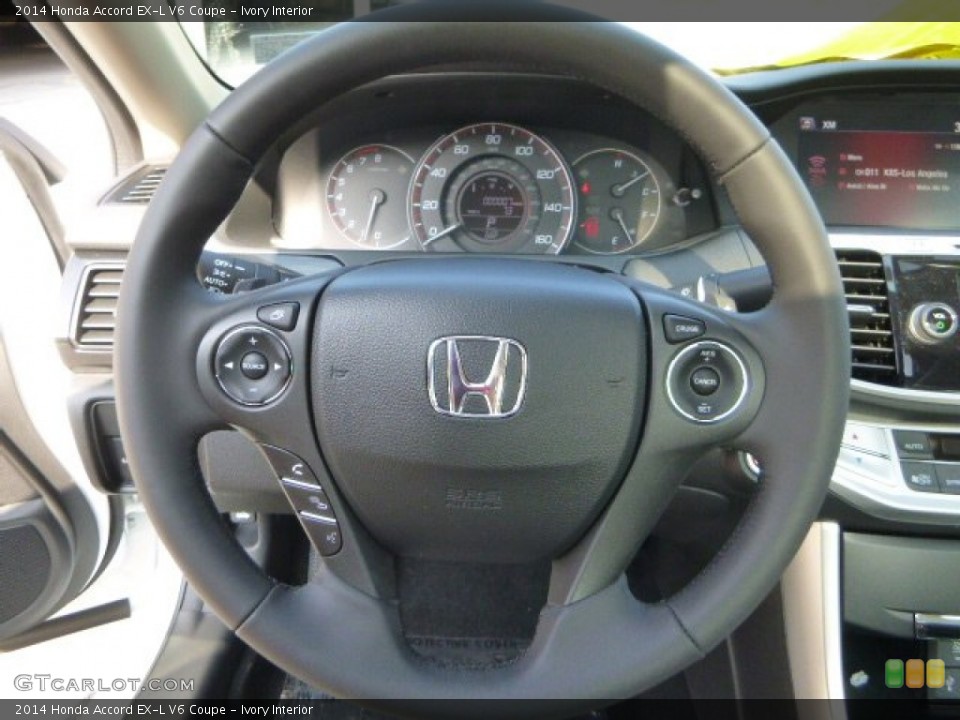 Ivory Interior Steering Wheel for the 2014 Honda Accord EX-L V6 Coupe #86352412