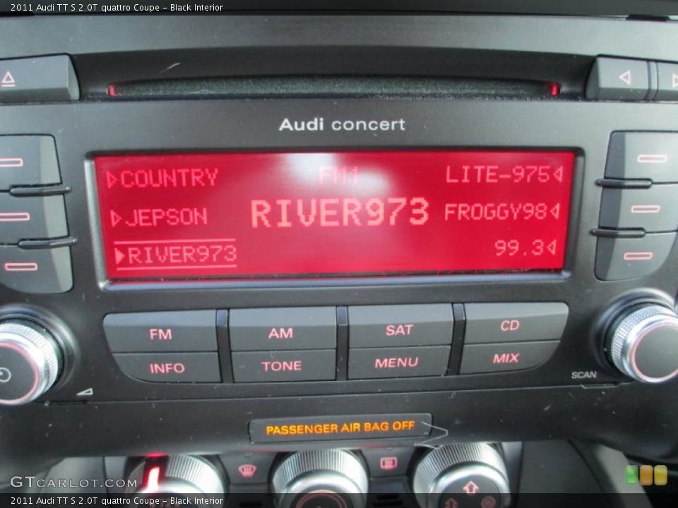 Black Interior Audio System for the 2011 Audi TT S 2.0T quattro Coupe #86353540