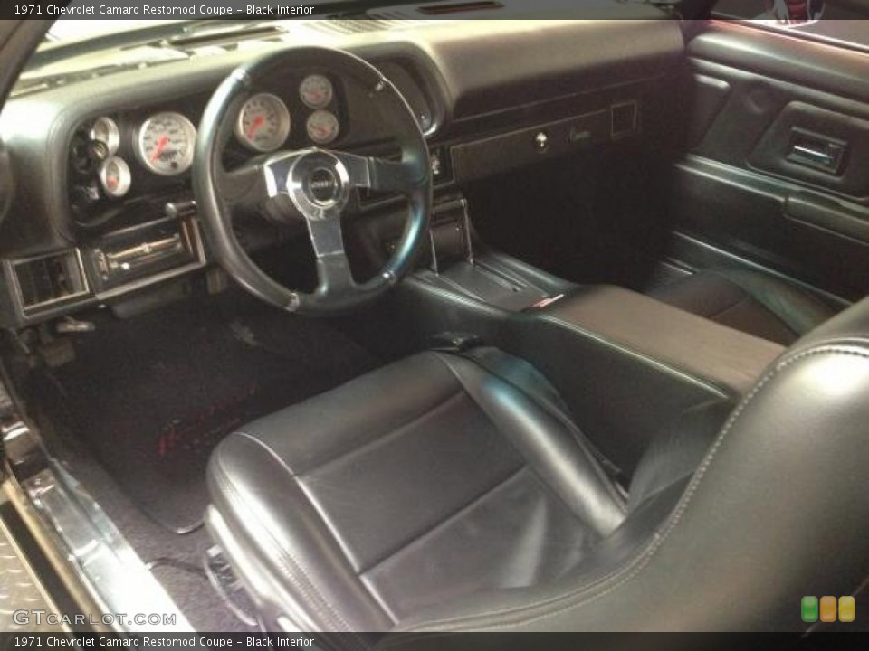 Black Interior Photo for the 1971 Chevrolet Camaro Restomod Coupe #86356547