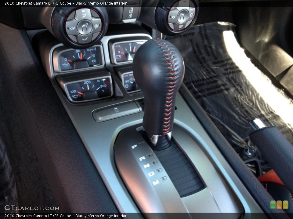 Black/Inferno Orange Interior Transmission for the 2010 Chevrolet Camaro LT/RS Coupe #86357034
