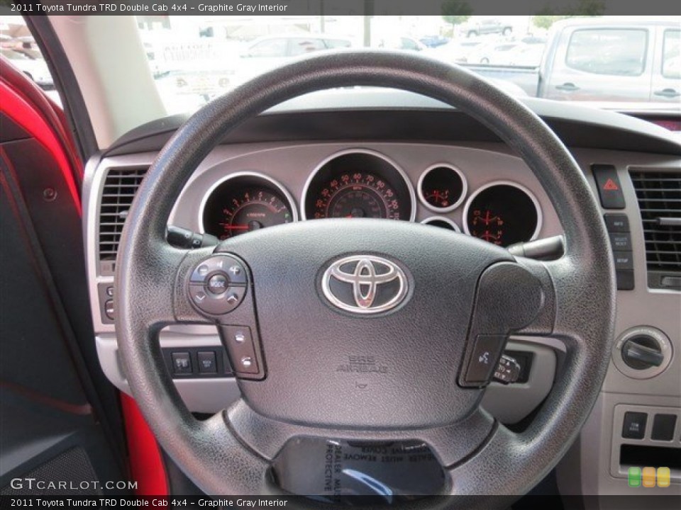 Graphite Gray Interior Steering Wheel for the 2011 Toyota Tundra TRD Double Cab 4x4 #86361408