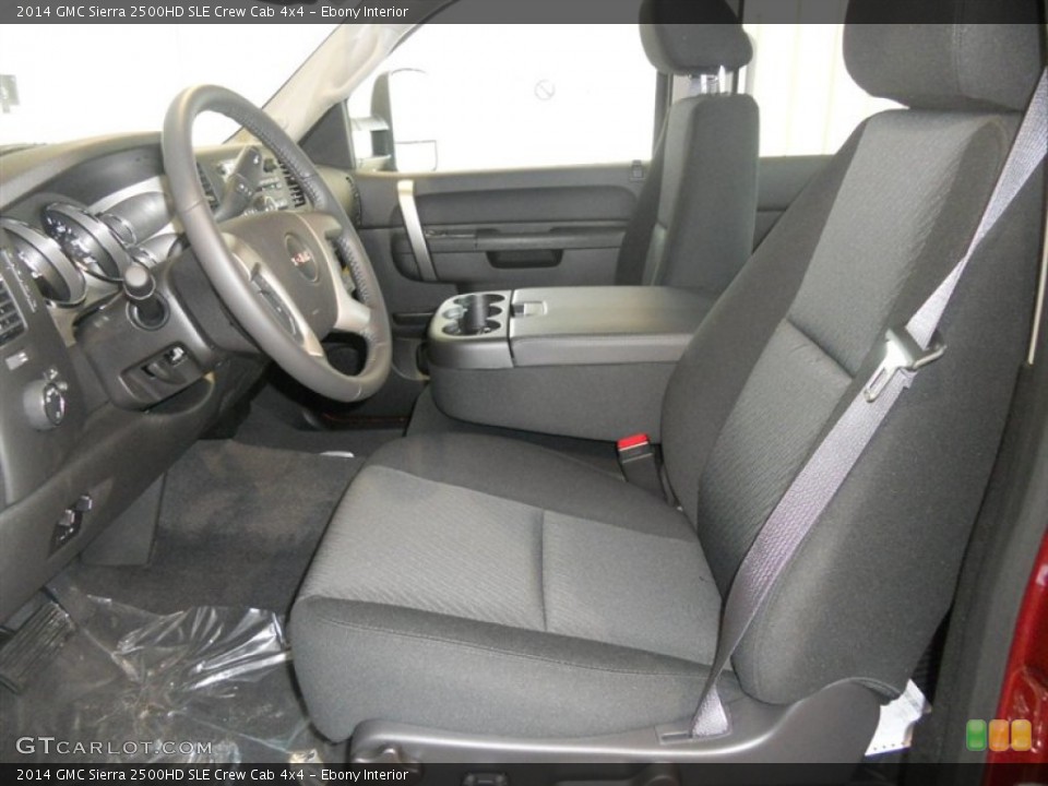 Ebony Interior Photo for the 2014 GMC Sierra 2500HD SLE Crew Cab 4x4 #86363283