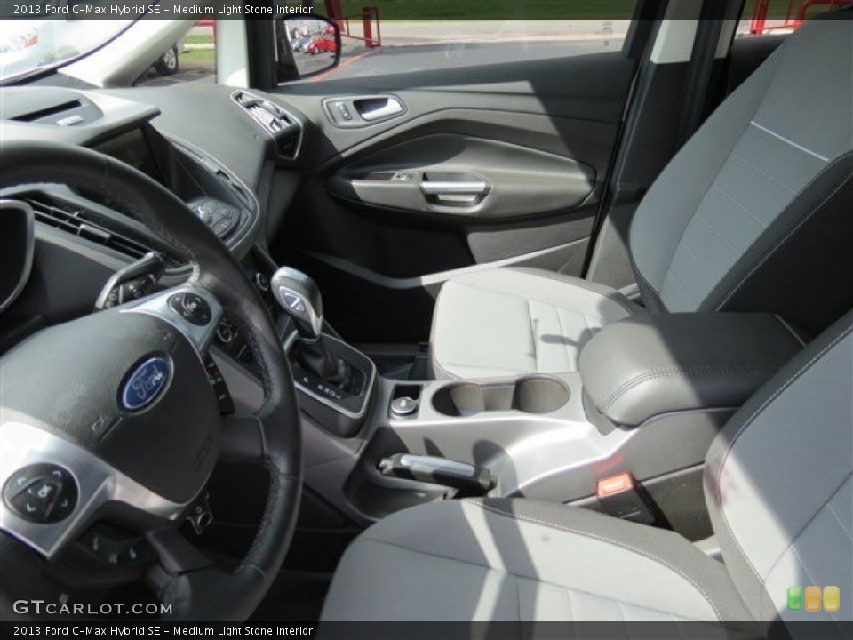 Medium Light Stone Interior Front Seat for the 2013 Ford C-Max Hybrid SE #86365029