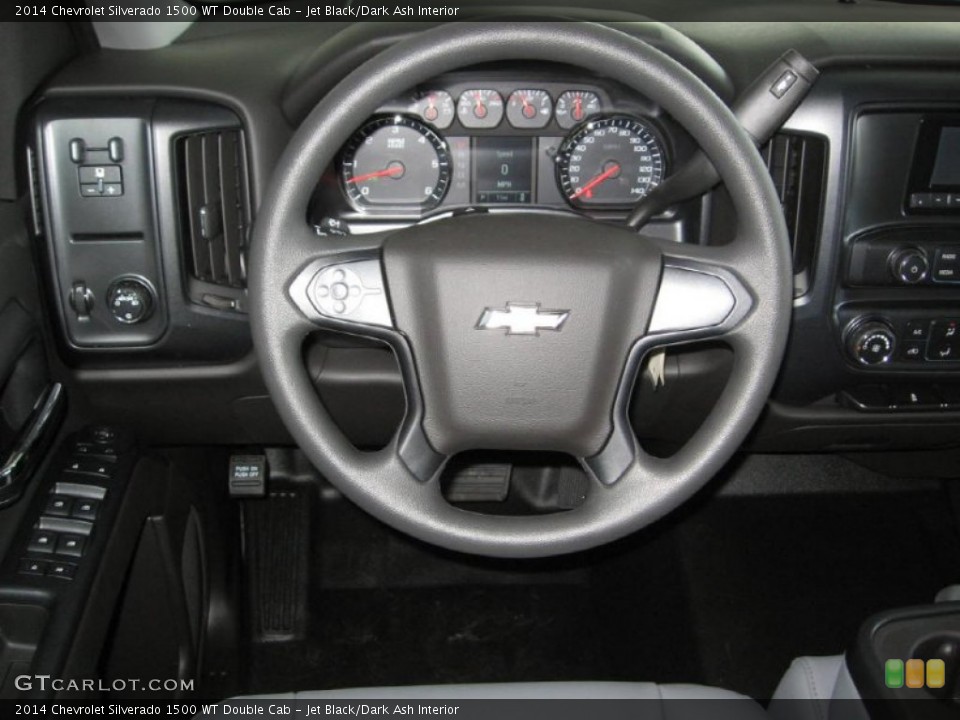 Jet Black/Dark Ash Interior Steering Wheel for the 2014 Chevrolet Silverado 1500 WT Double Cab #86365197