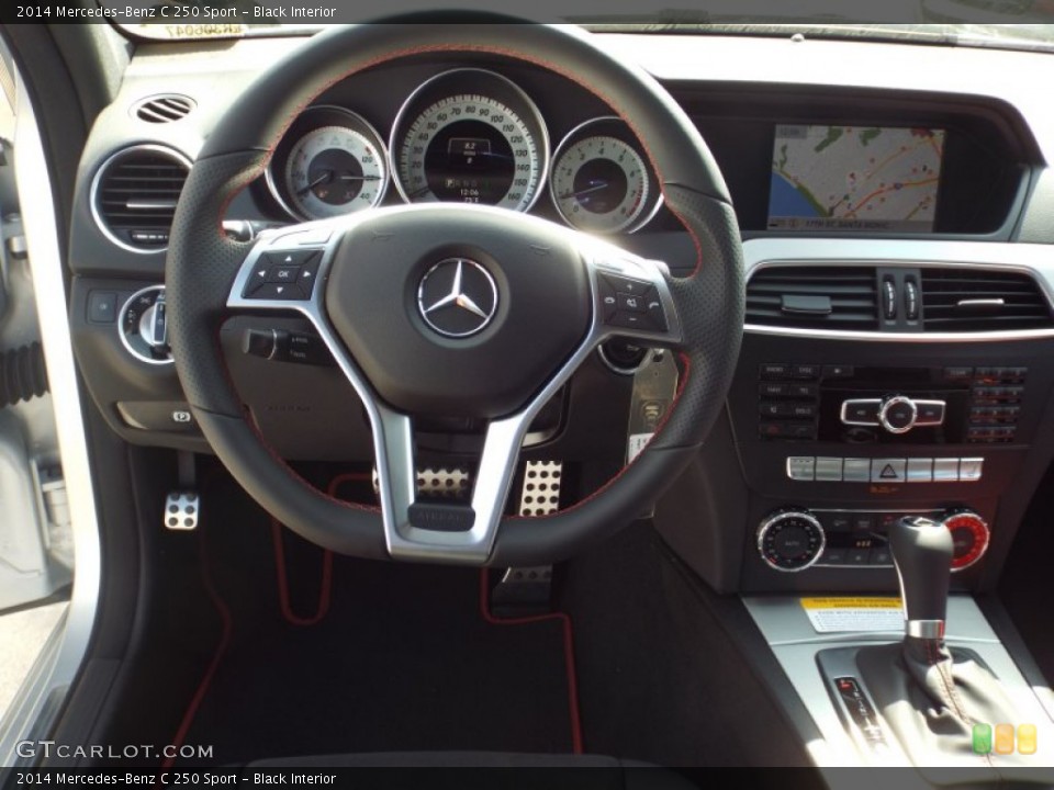 Black Interior Dashboard for the 2014 Mercedes-Benz C 250 Sport #86367690