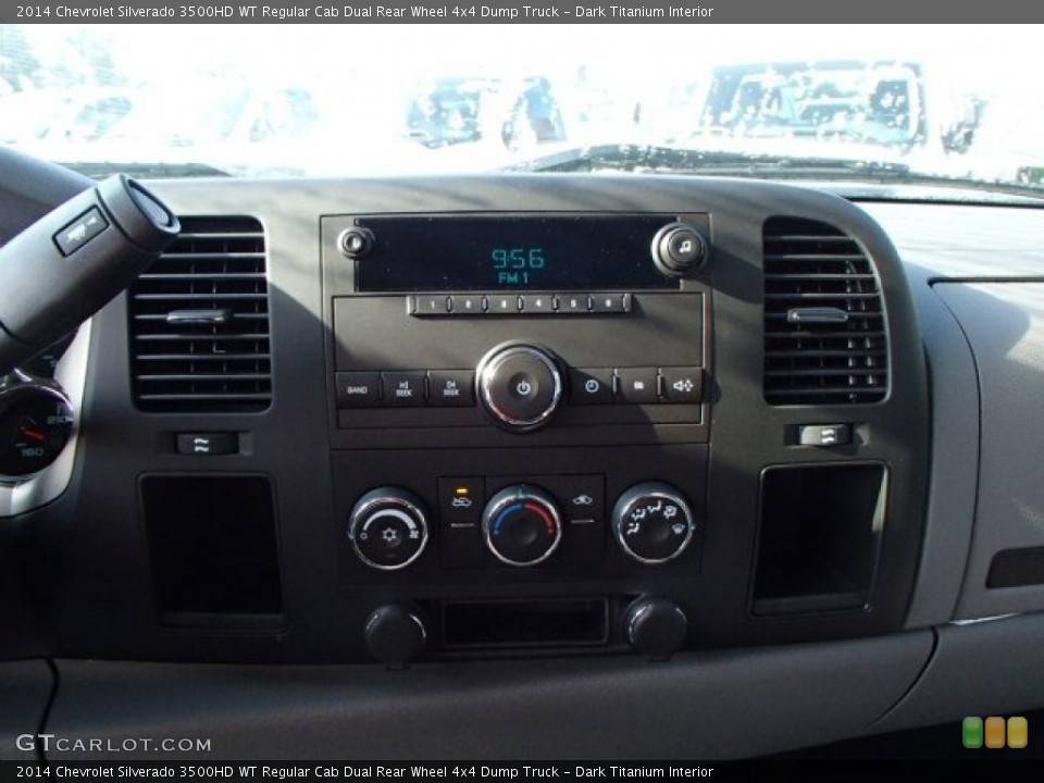 Dark Titanium Interior Controls for the 2014 Chevrolet Silverado 3500HD WT Regular Cab Dual Rear Wheel 4x4 Dump Truck #86368629
