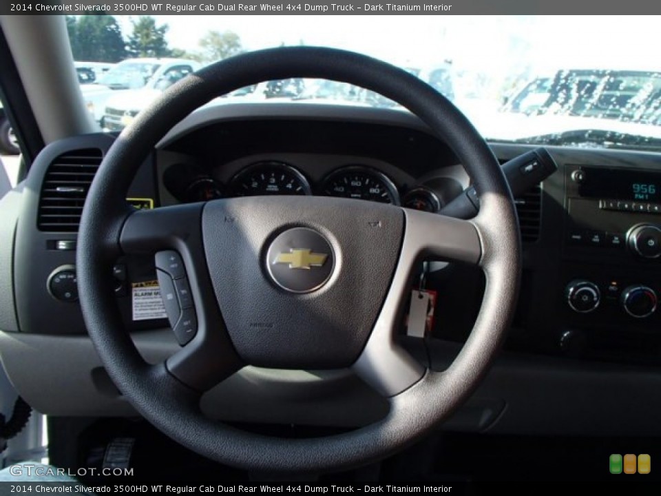 Dark Titanium Interior Steering Wheel for the 2014 Chevrolet Silverado 3500HD WT Regular Cab Dual Rear Wheel 4x4 Dump Truck #86368644