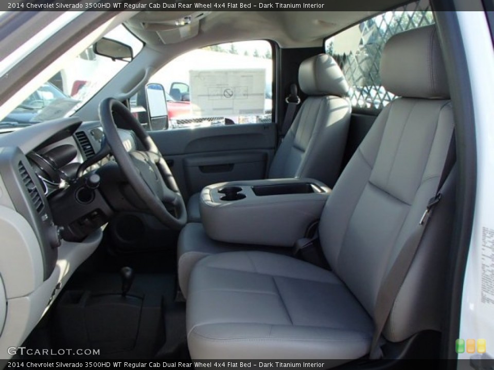 Dark Titanium Interior Front Seat for the 2014 Chevrolet Silverado 3500HD WT Regular Cab Dual Rear Wheel 4x4 Flat Bed #86368915