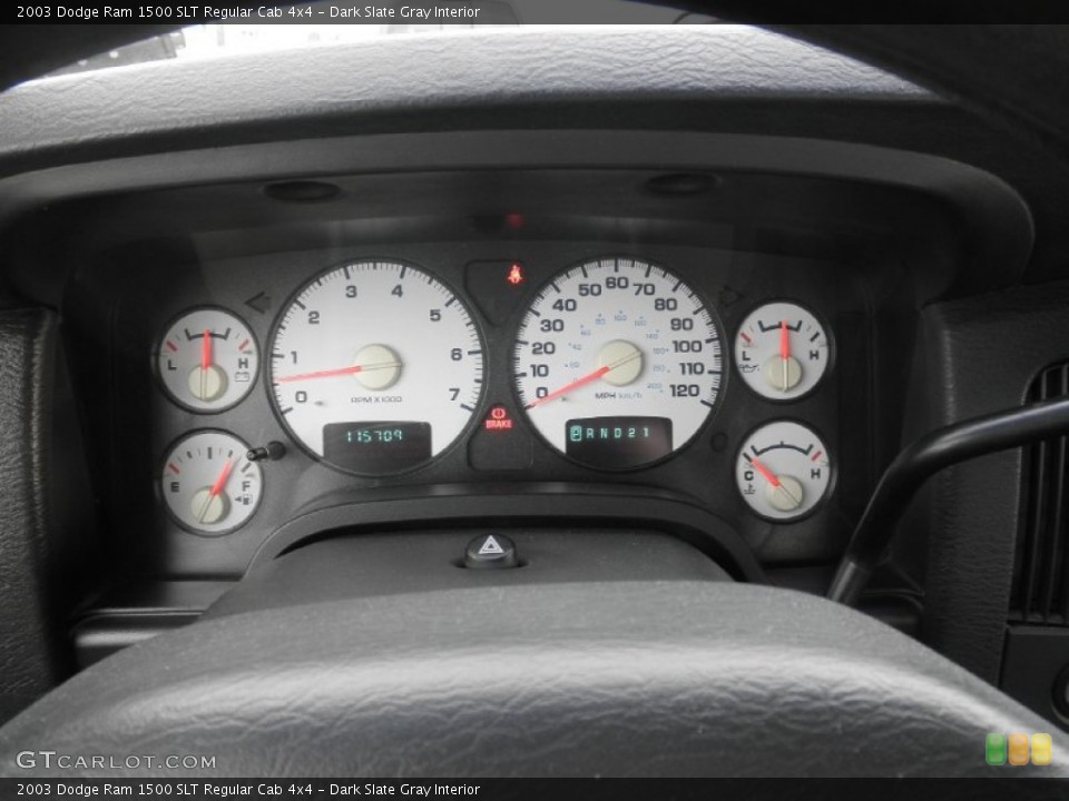 Dark Slate Gray Interior Gauges for the 2003 Dodge Ram 1500 SLT Regular Cab 4x4 #86369418