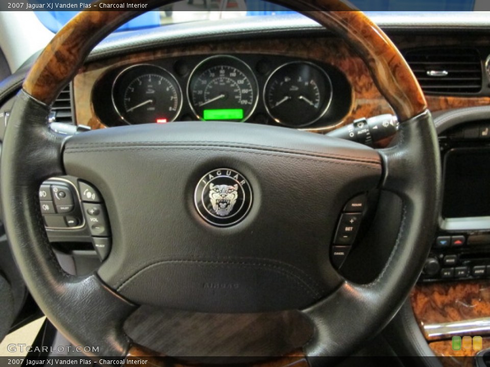 Charcoal Interior Steering Wheel for the 2007 Jaguar XJ Vanden Plas #86373423