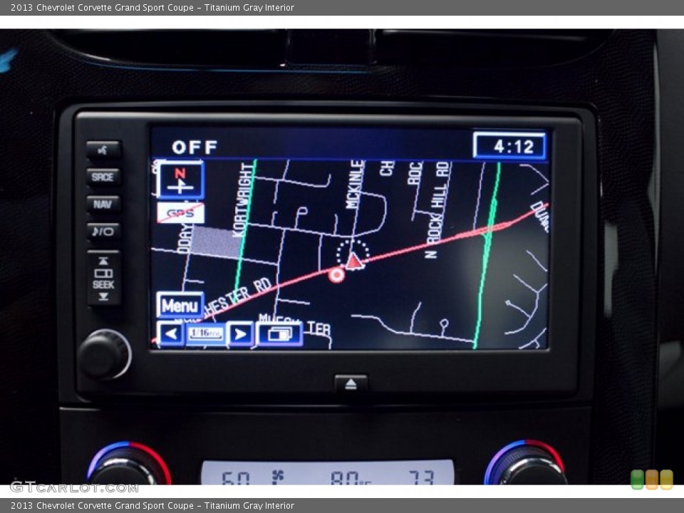 Titanium Gray Interior Navigation for the 2013 Chevrolet Corvette Grand Sport Coupe #86373485