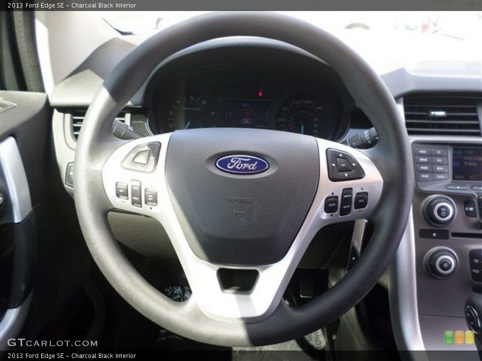 Charcoal Black Interior Steering Wheel for the 2013 Ford Edge SE #86381412