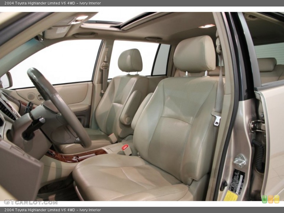 Ivory Interior Front Seat for the 2004 Toyota Highlander Limited V6 4WD #86384374