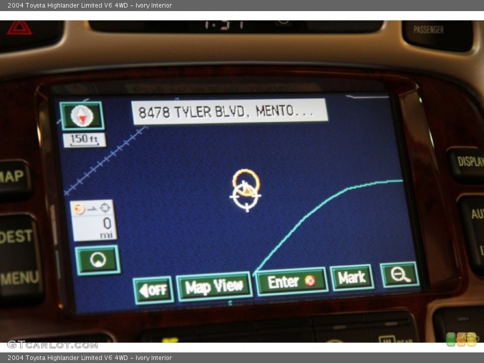 Ivory Interior Navigation for the 2004 Toyota Highlander Limited V6 4WD #86384712